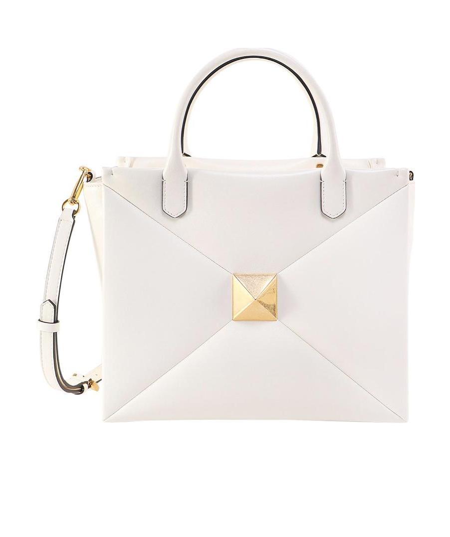 Valentino Roman Stud Tote Bag In White