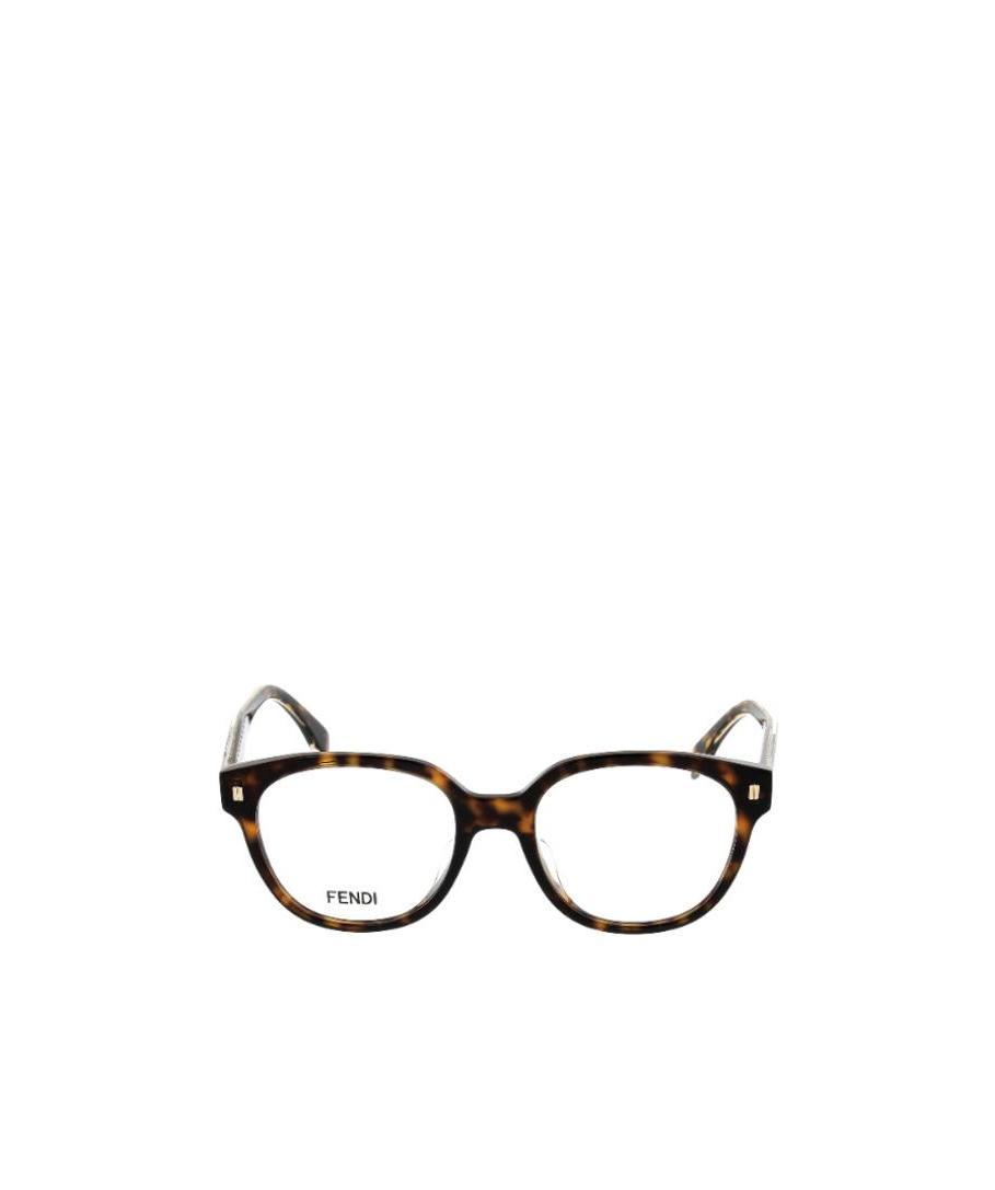 Fendi Tortoiseshell Effect Flat Mirror In Brown