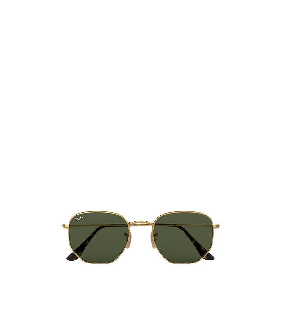 Ray Ban Metal Geometric Frame Sunglasses In Green