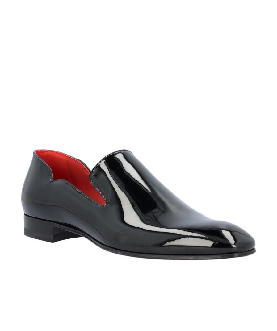 Christian Louboutin Dandy Chick Patent-leather Loafers In Black