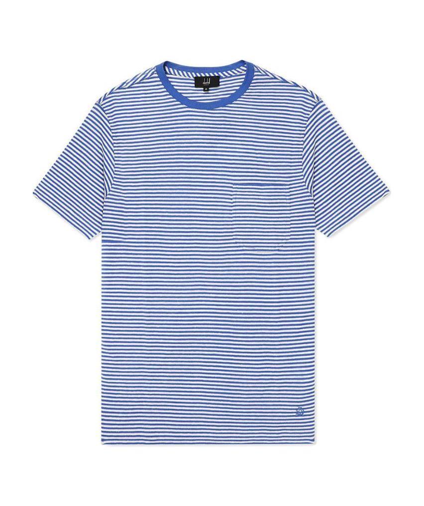 DUNHILL ROUND NECK STRIPED T-SHIRT 