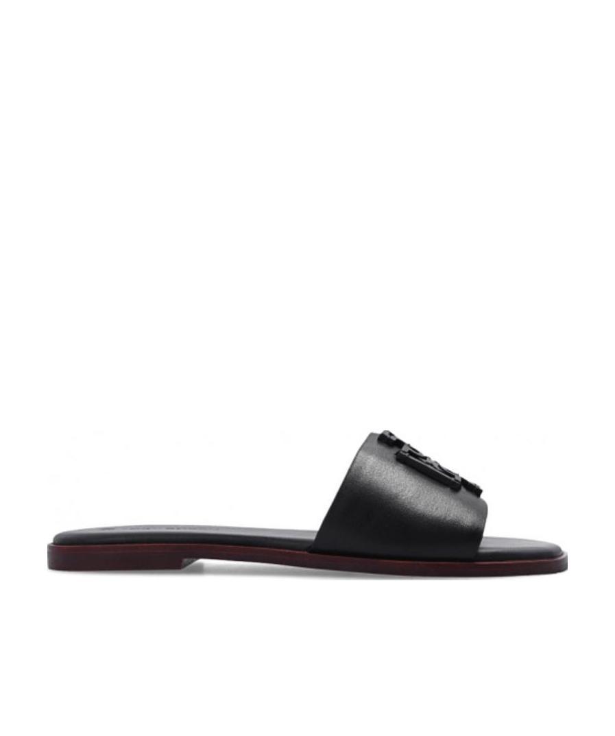 TORY BURCH INES LOGO-PATCH SLIDES