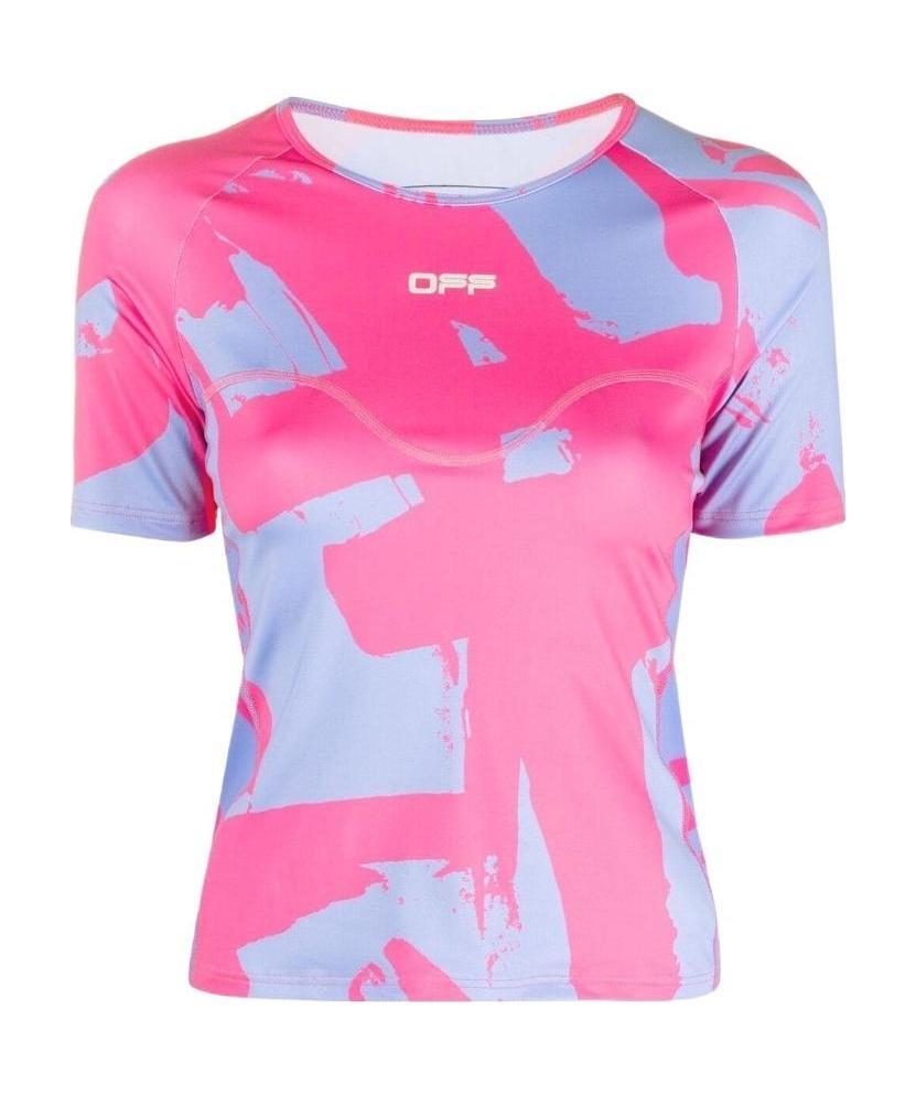 Shop Off-white Printed Short-sleeve Shirt In Pink