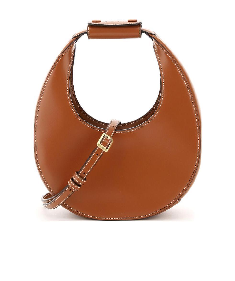 Staud Mini Moon Shoulder Bag In Brown