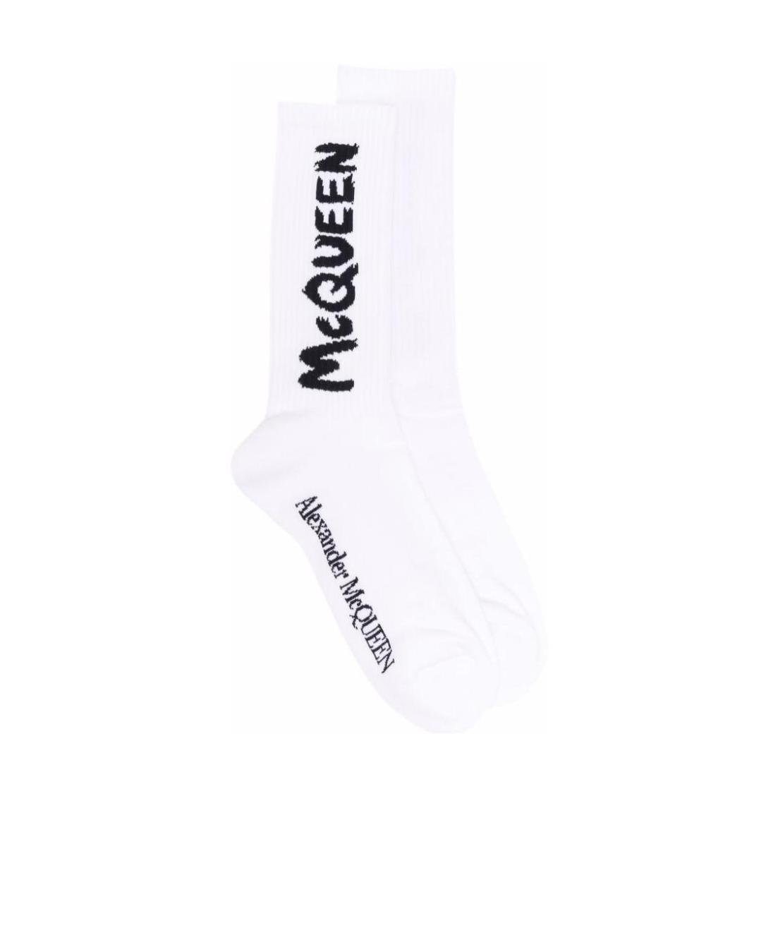 ALEXANDER MCQUEEN LOGO EMBROIDERED SOCKS