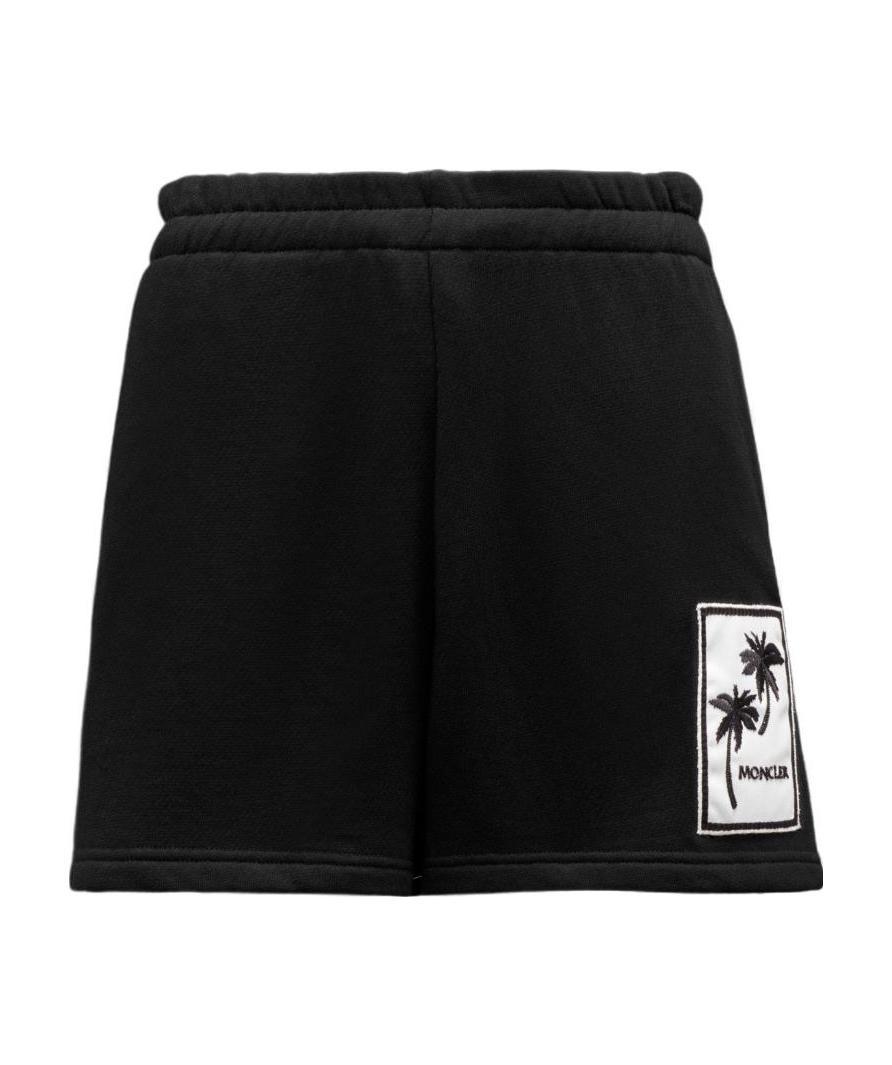 Moncler Logo-print Track Shorts In Black