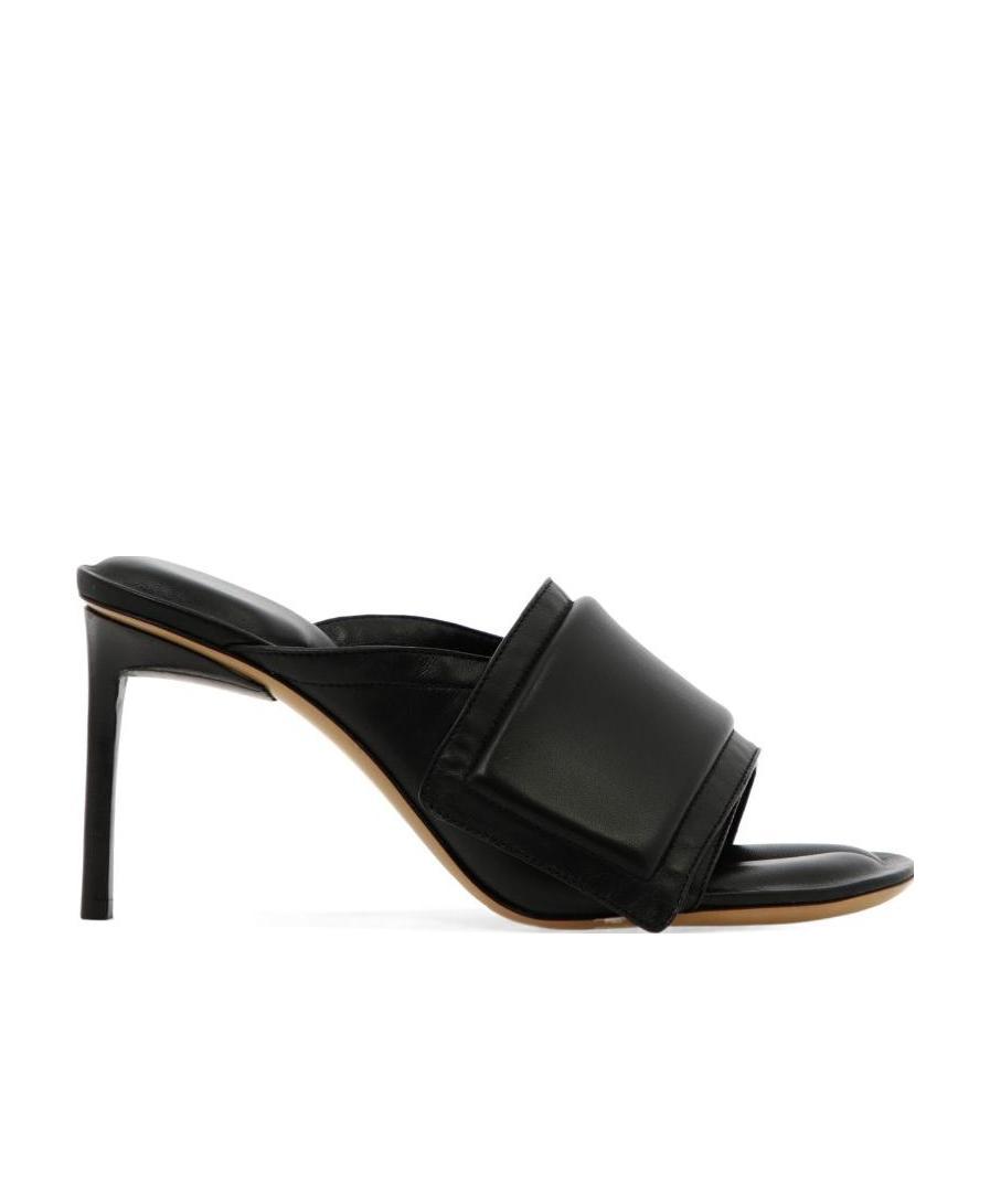Jacquemus Les Mules Aqua Scuba Slide Stilettos In Black