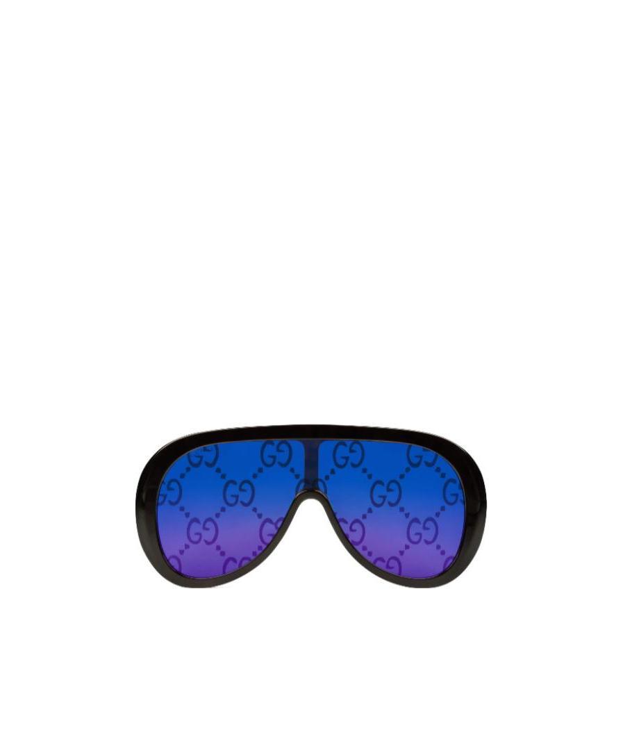 Gucci Oversize Mask Sunglasses In Blue