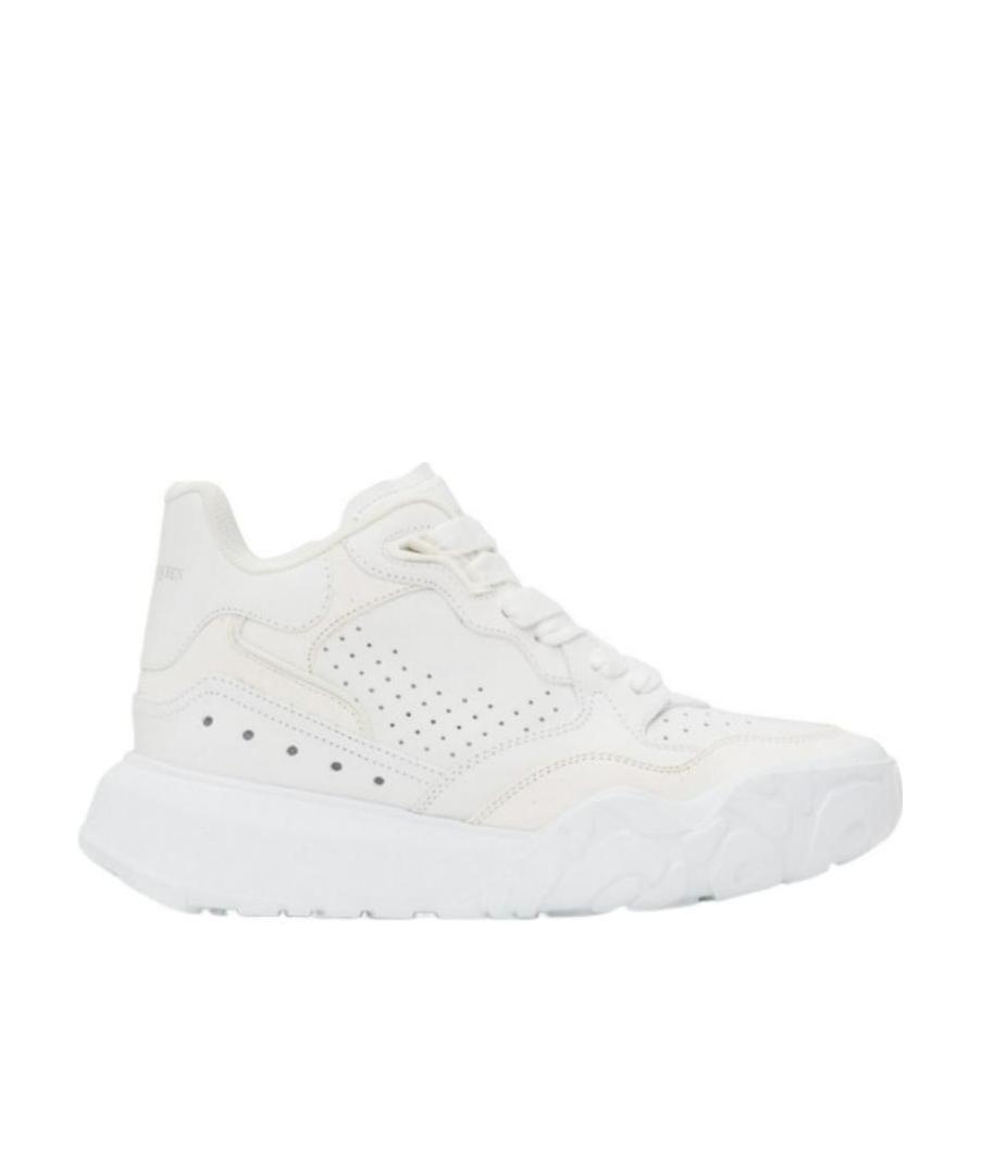 Alexander Mcqueen Court Sneakers - - Leather - Grey In White
