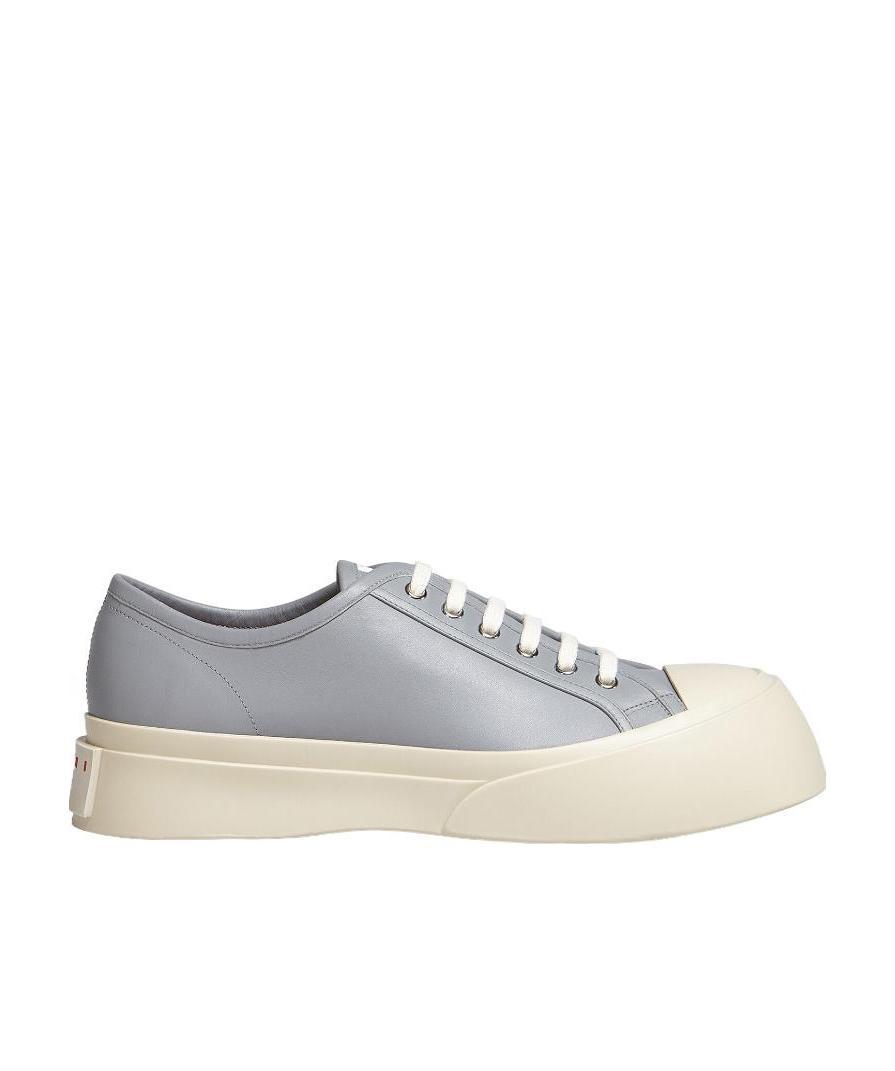 Shop Marni Grey Nappa Leather Pablo Sneaker In Gray