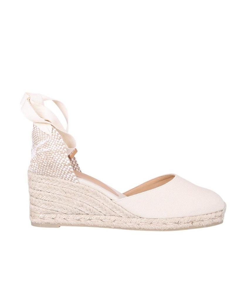 CASTAñER CARINA LACE-UP WEDGE ESPADRILLES
