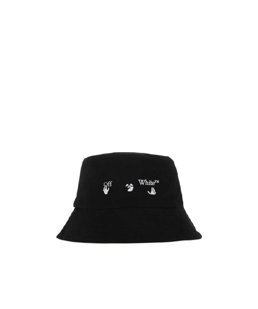 Off-white Swimming Man-logo Bucket Hat In Black