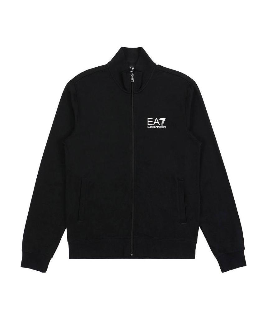 Ea7 Logo Printed Two-piece Sports Suit In Black