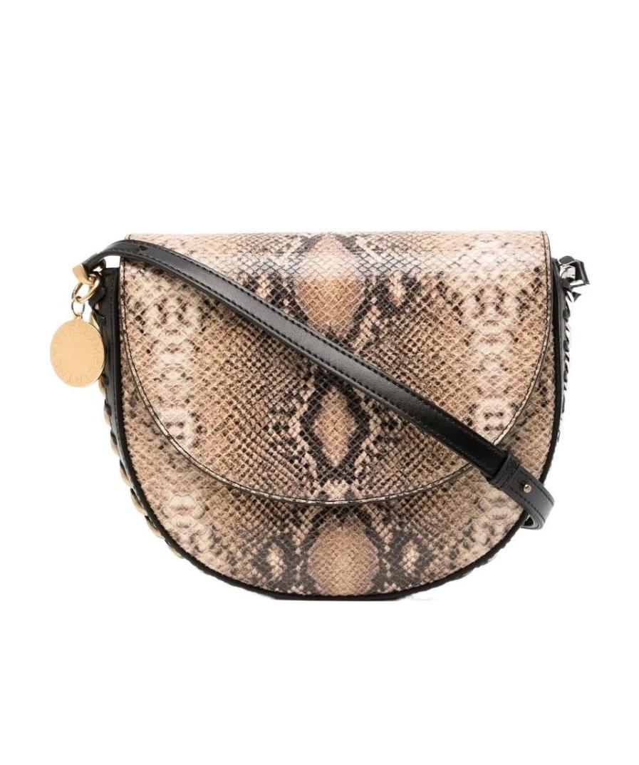 Stella Mccartney Frayme Foldover-top Shoulder Bag In Nude