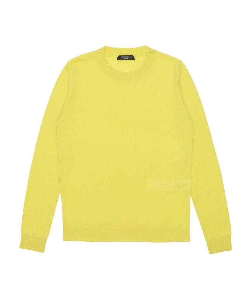 Weekend Max Mara Round-neck Long-sleeved Sweater In Yellow