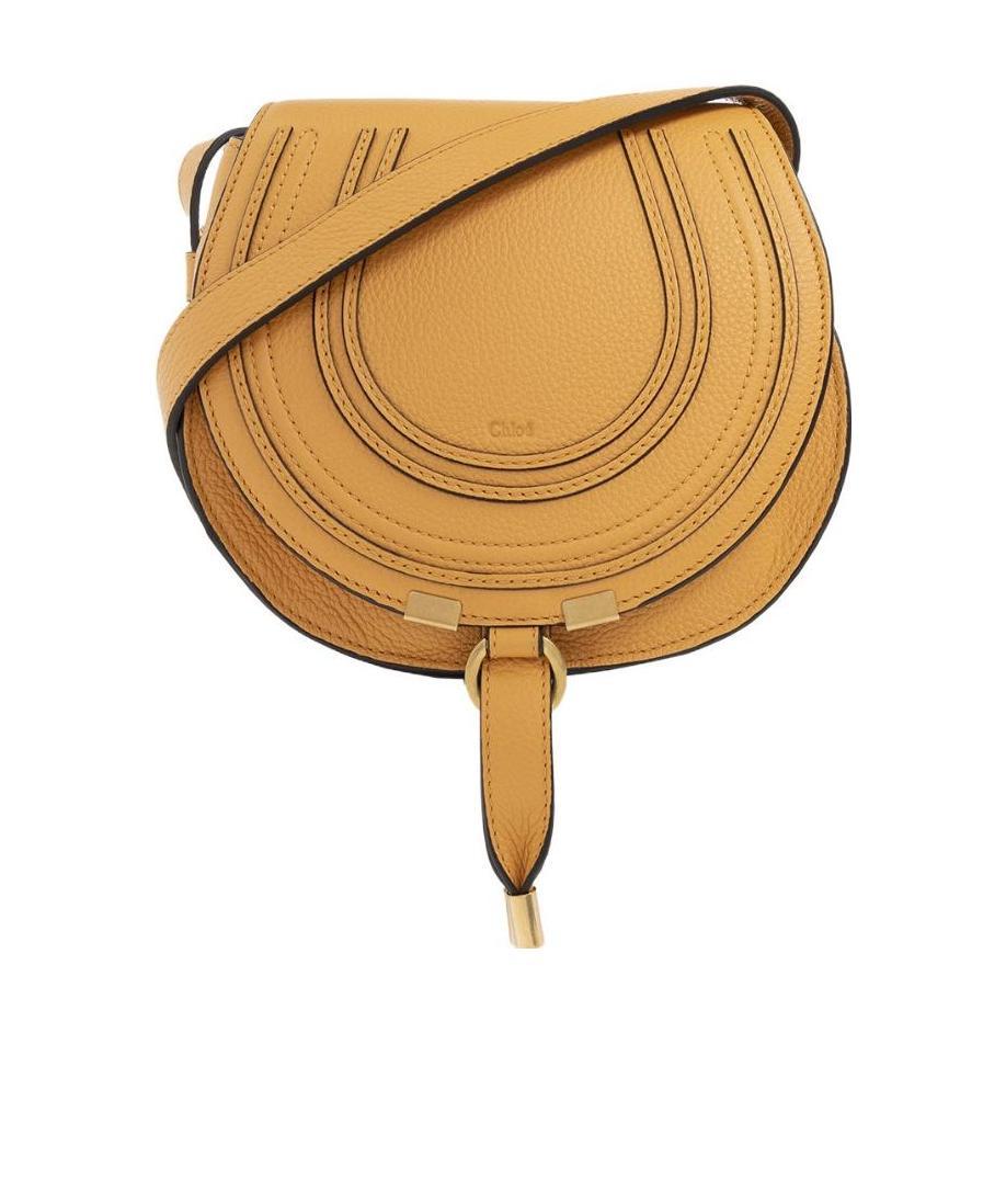 Chloé Yellow Marcie Small Saddle Bag In Yellow