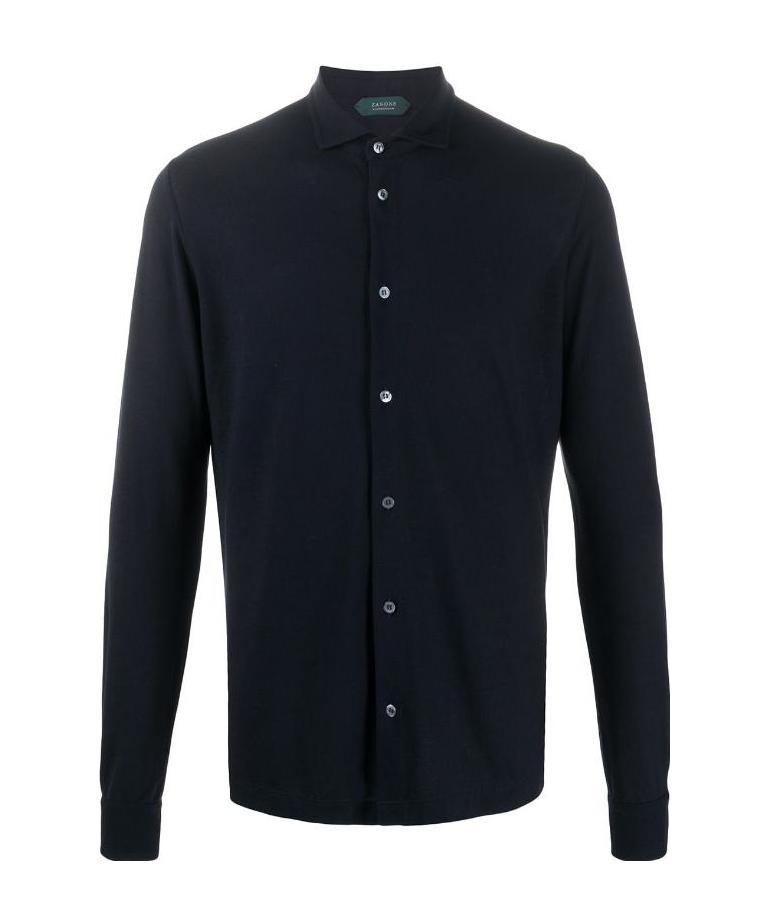 Zanone Regular-fit Cotton Shirt In Black