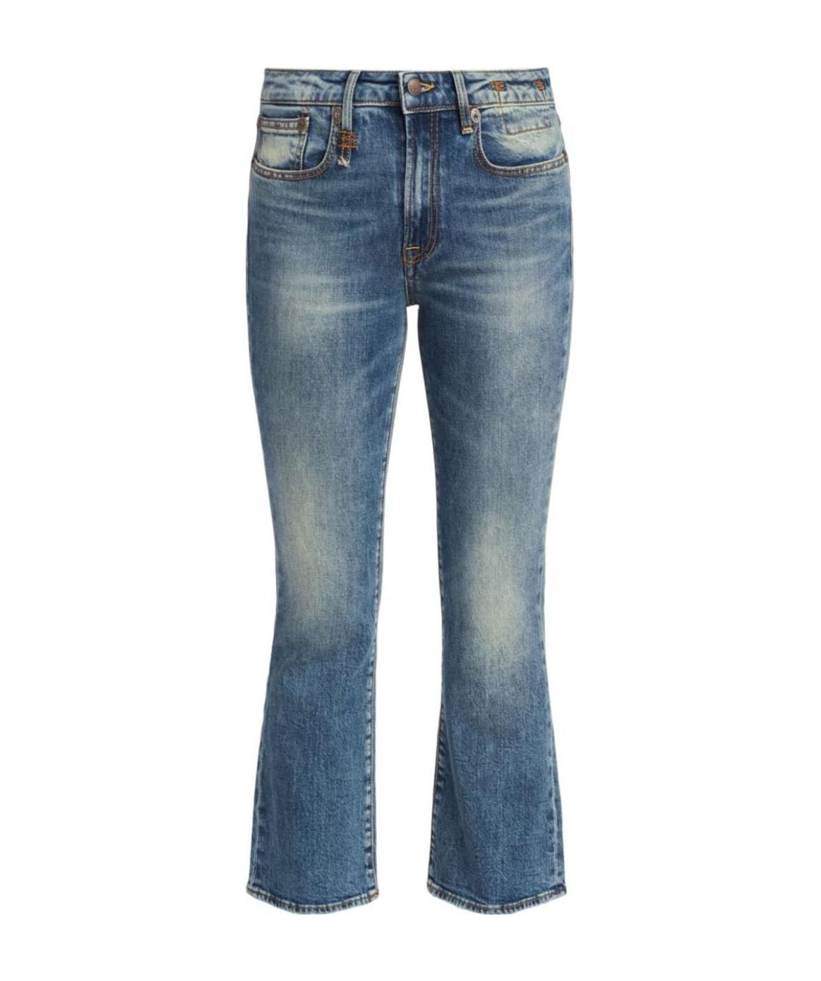 R13 Mid-rise Flared Jeans In Blue