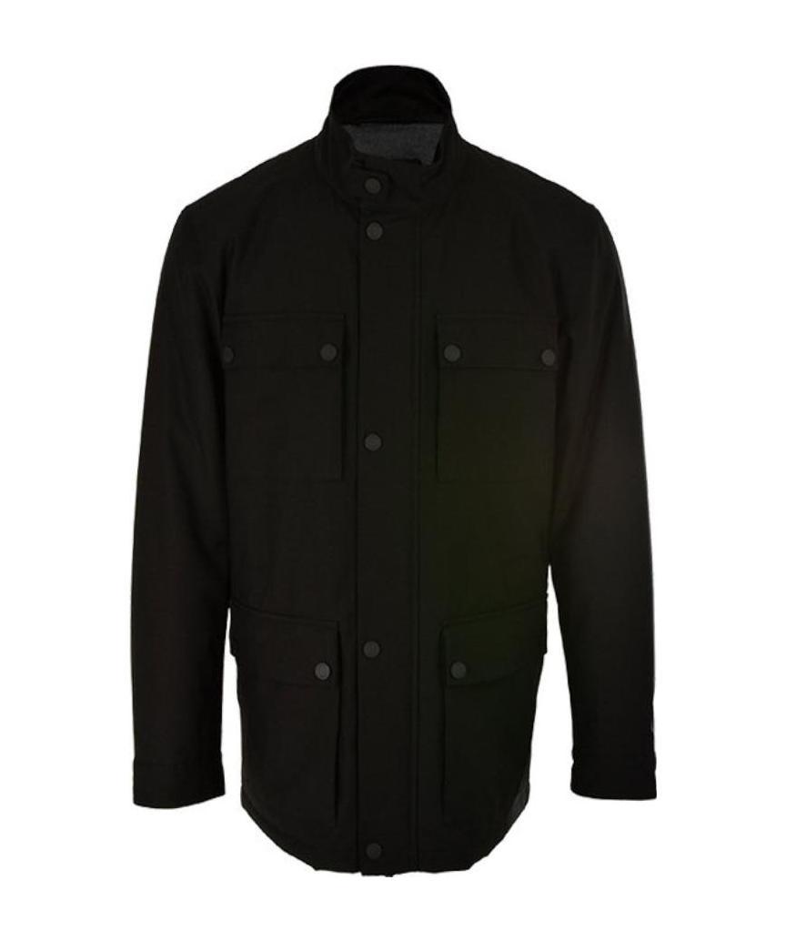 Shop Zegna Zipper Casual Jacket In Black