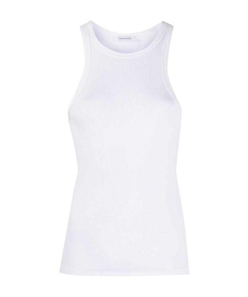 Shop Anine Bing Eva Organic Cotton Tank Top In White