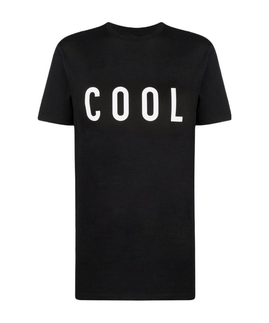 Dsquared2 Black Slogan-print Short-sleeve T-shirt In Black