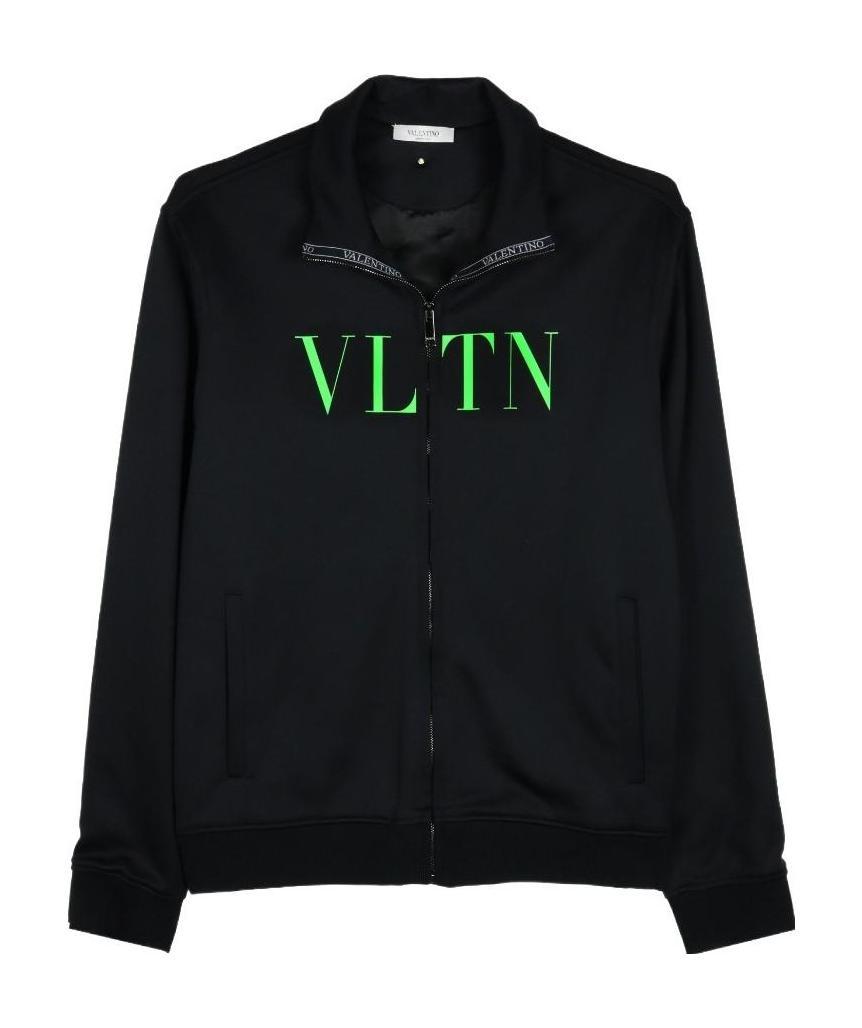 Valentino Vltn Zippered Pilot Casual Jacket In Black