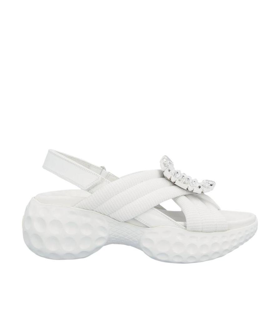 Roger Vivier Buckle-detail Sling-back Sandals In White