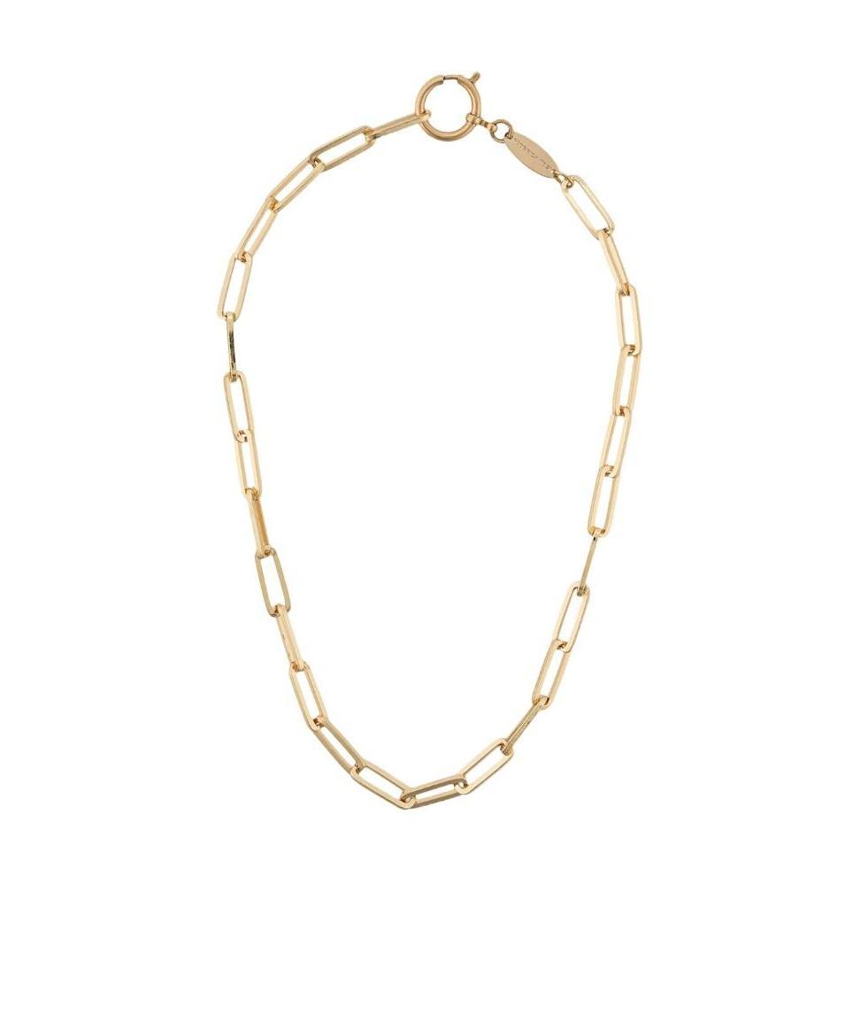 Federica Tosi Line Bolt Long Chain Necklace In Yellow