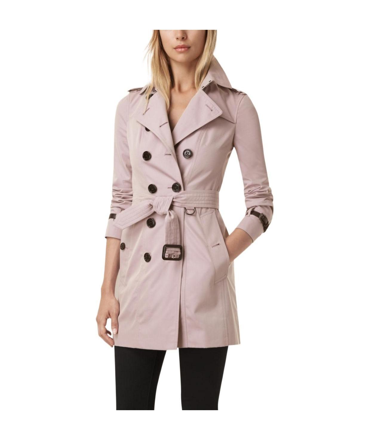 BURBERRY DOUBLE-BREASTED LAPEL TRENCH COAT