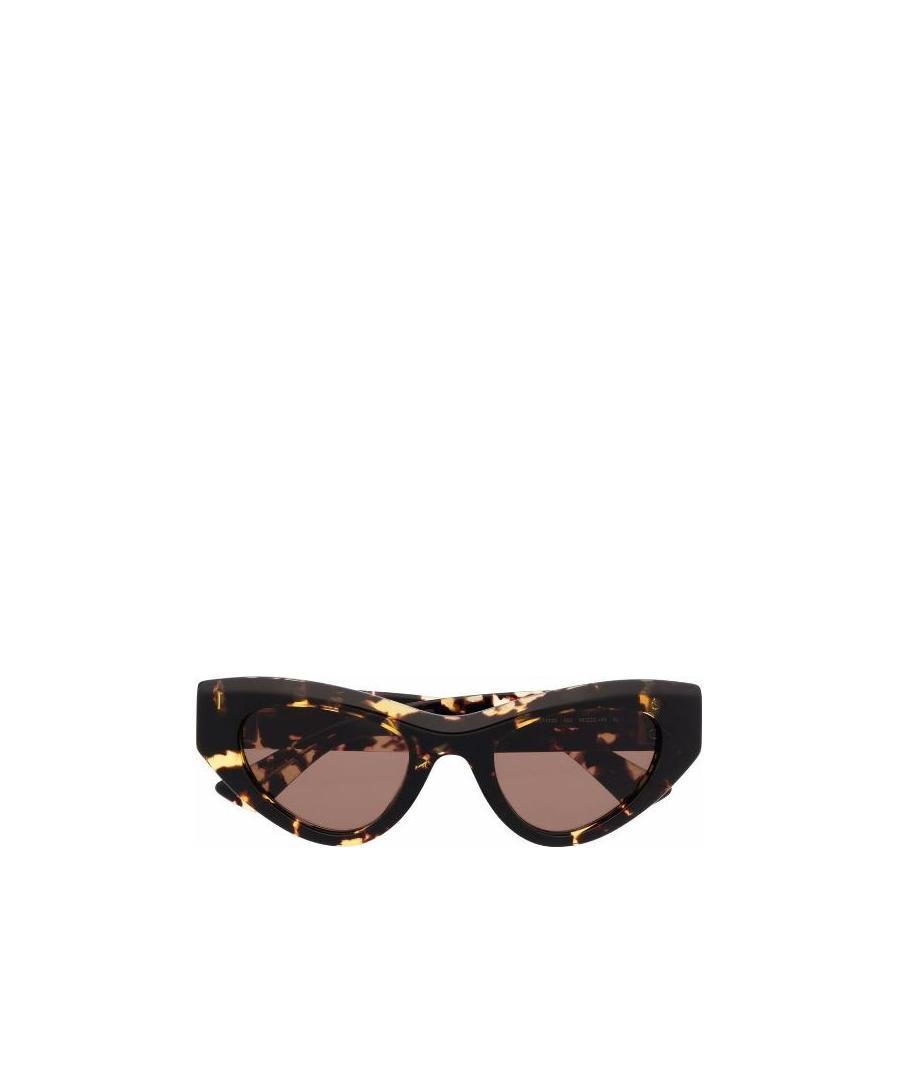 Shop Bottega Veneta Angle Cat-eye Sunglasses In Black