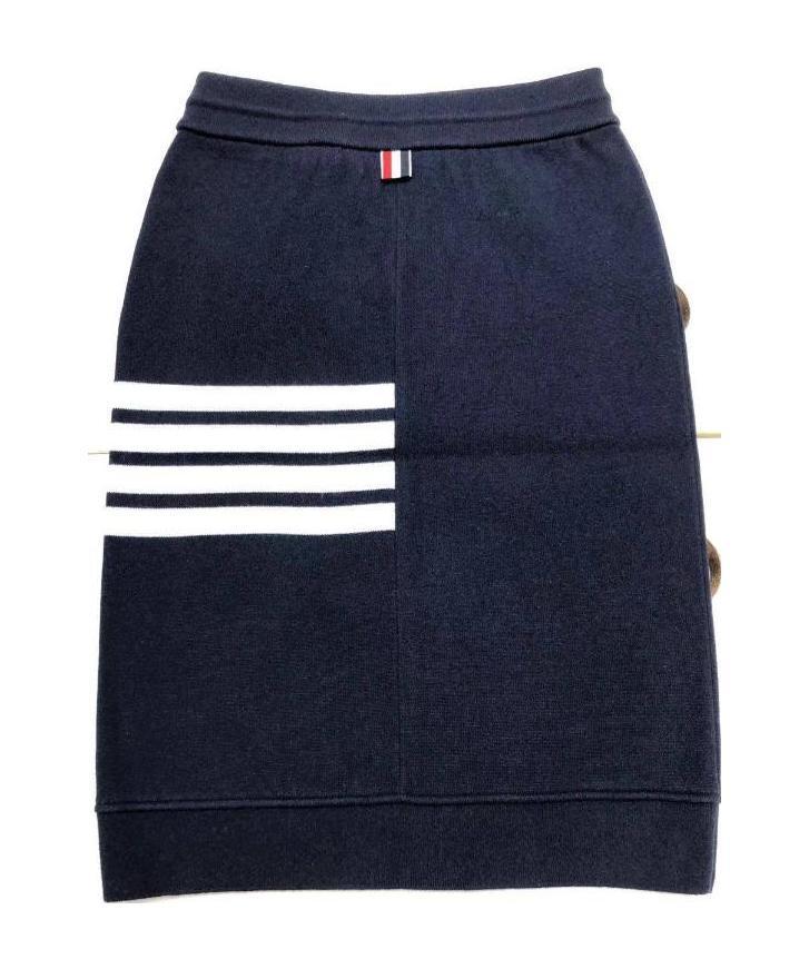 Thom Browne 4-bar Stripes Drawstring Skirt In Black