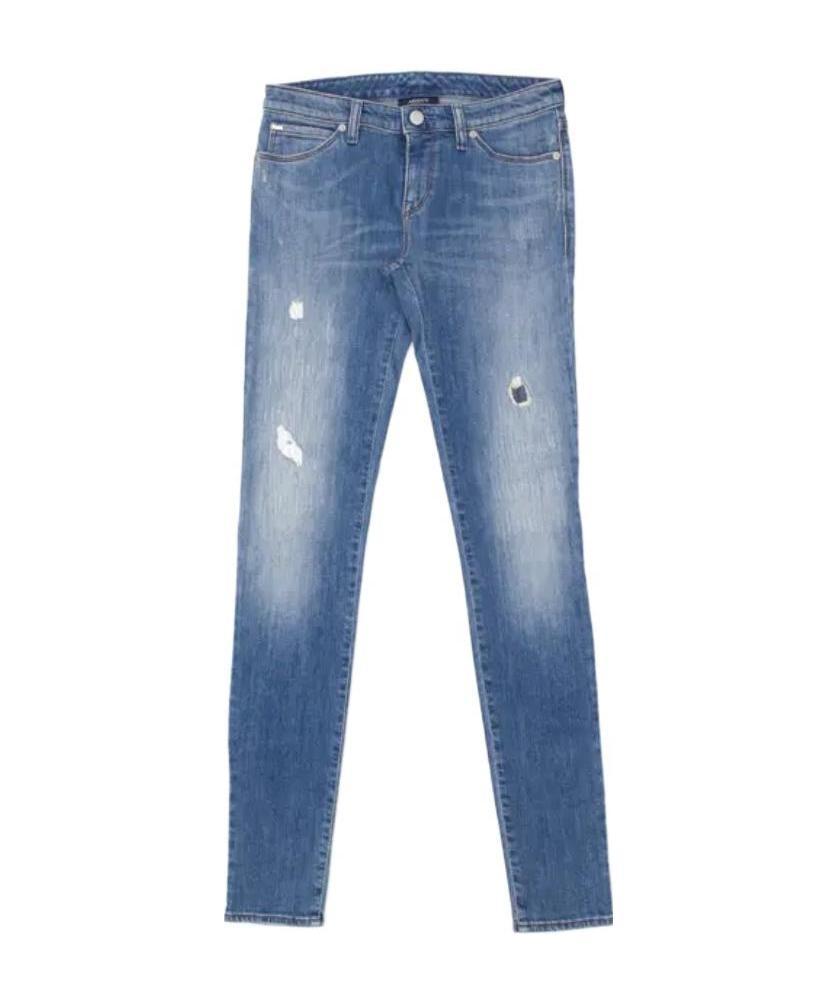 Armani Jeans Logo Details Jeans In Blue