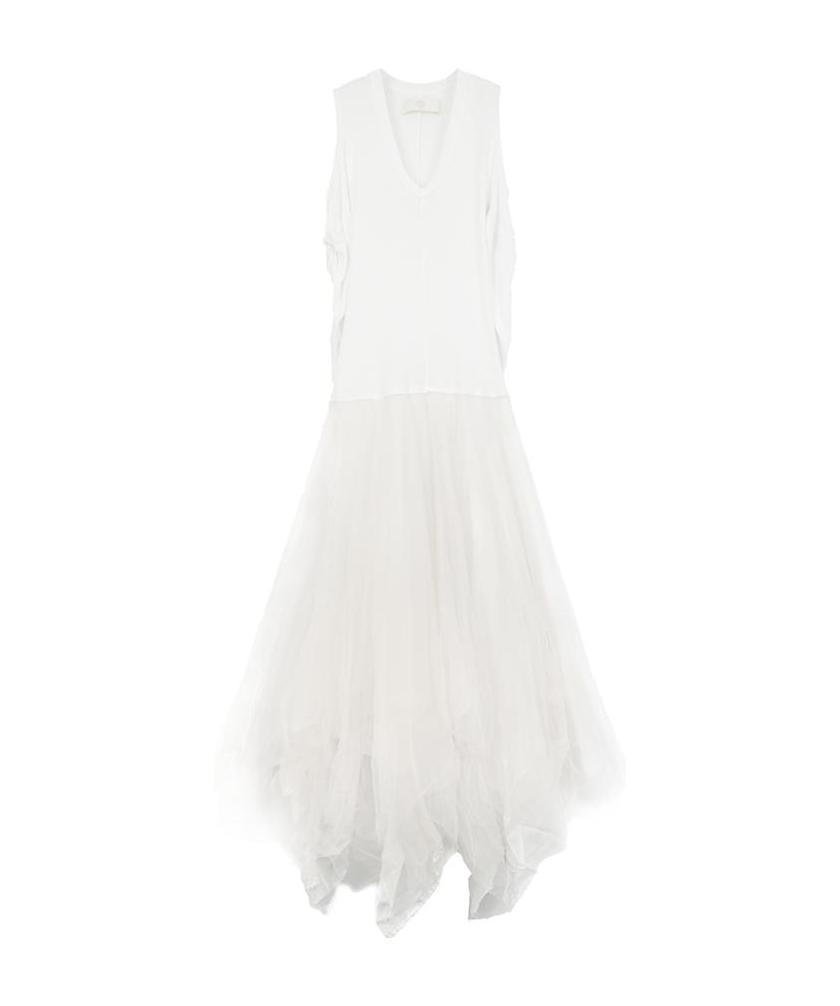 Marc Le Bihan V-neck Dress In White
