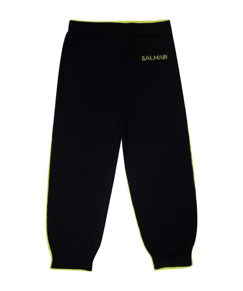 Balmain Logo Print Track Pants In Black