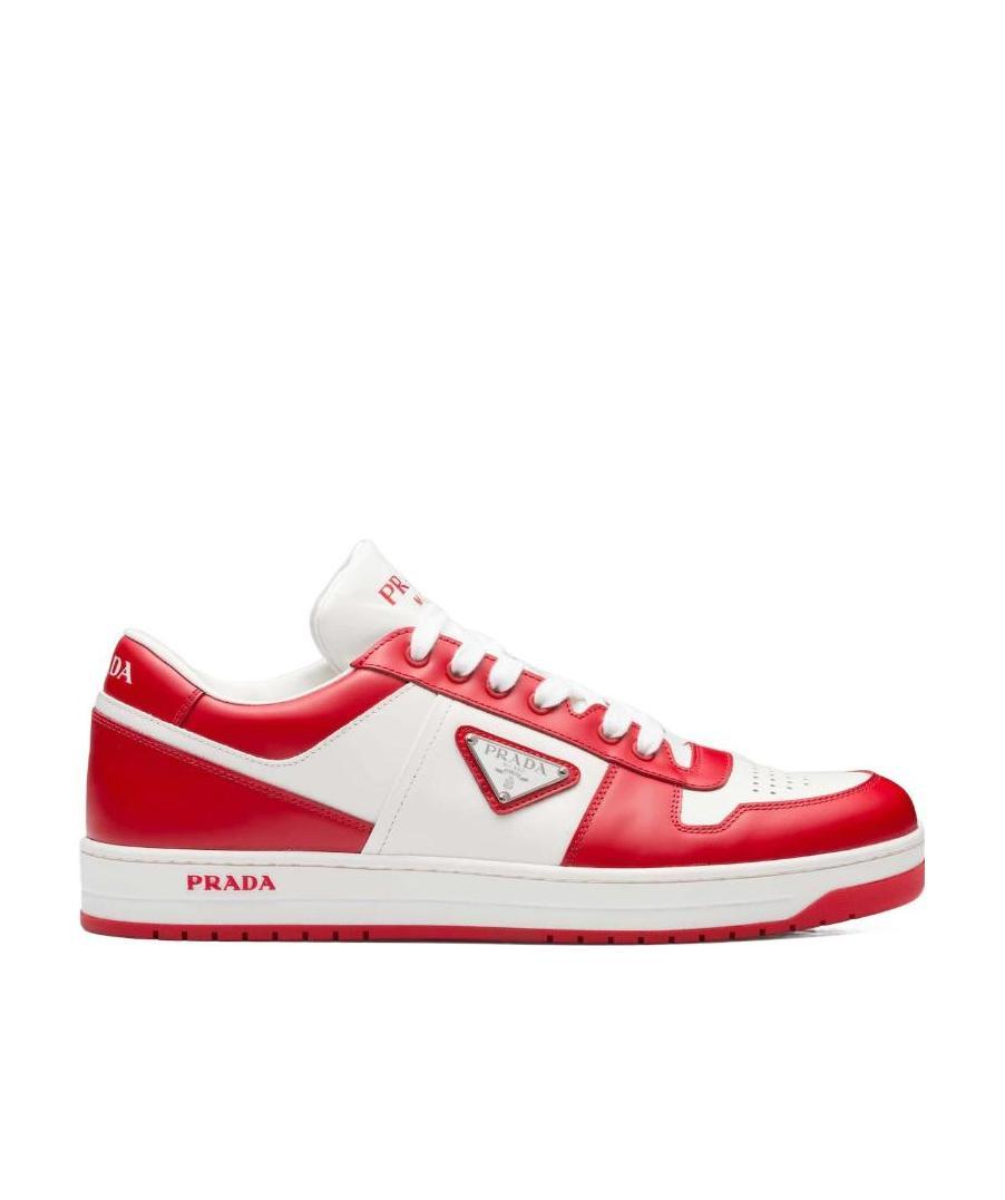 PRADA DOWNTOWN LEATHER SNEAKERS