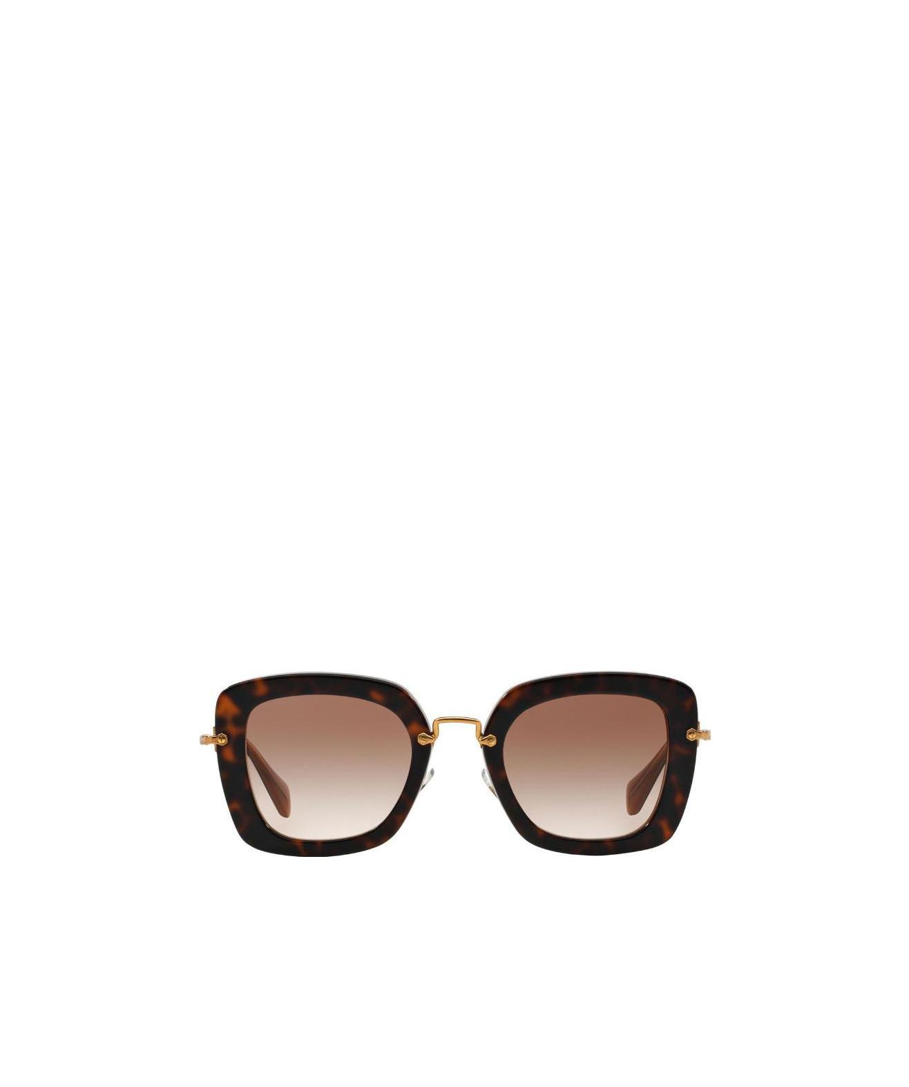 Miu Miu Logo Sunglasses In Brown