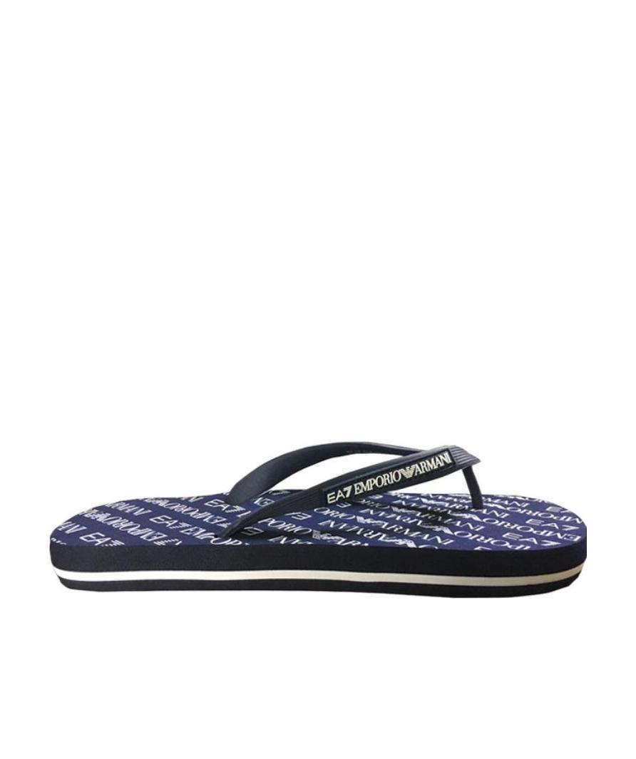 Emporio Armani Logo Slippers In Multi