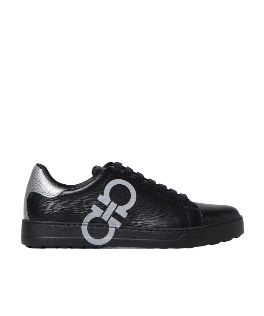 Ferragamo Gancini Number Sneakers In Black