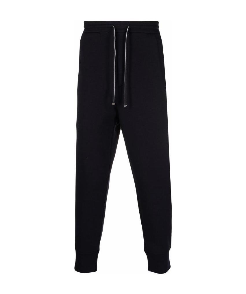 Emporio Armani Elasticated Waist Drawstring Track Pants In Black