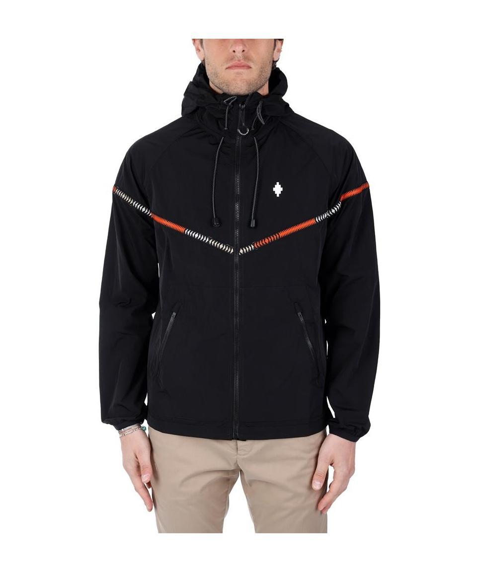 Marcelo Burlon County Of Milan Logo-print Hooded Jacket In Black