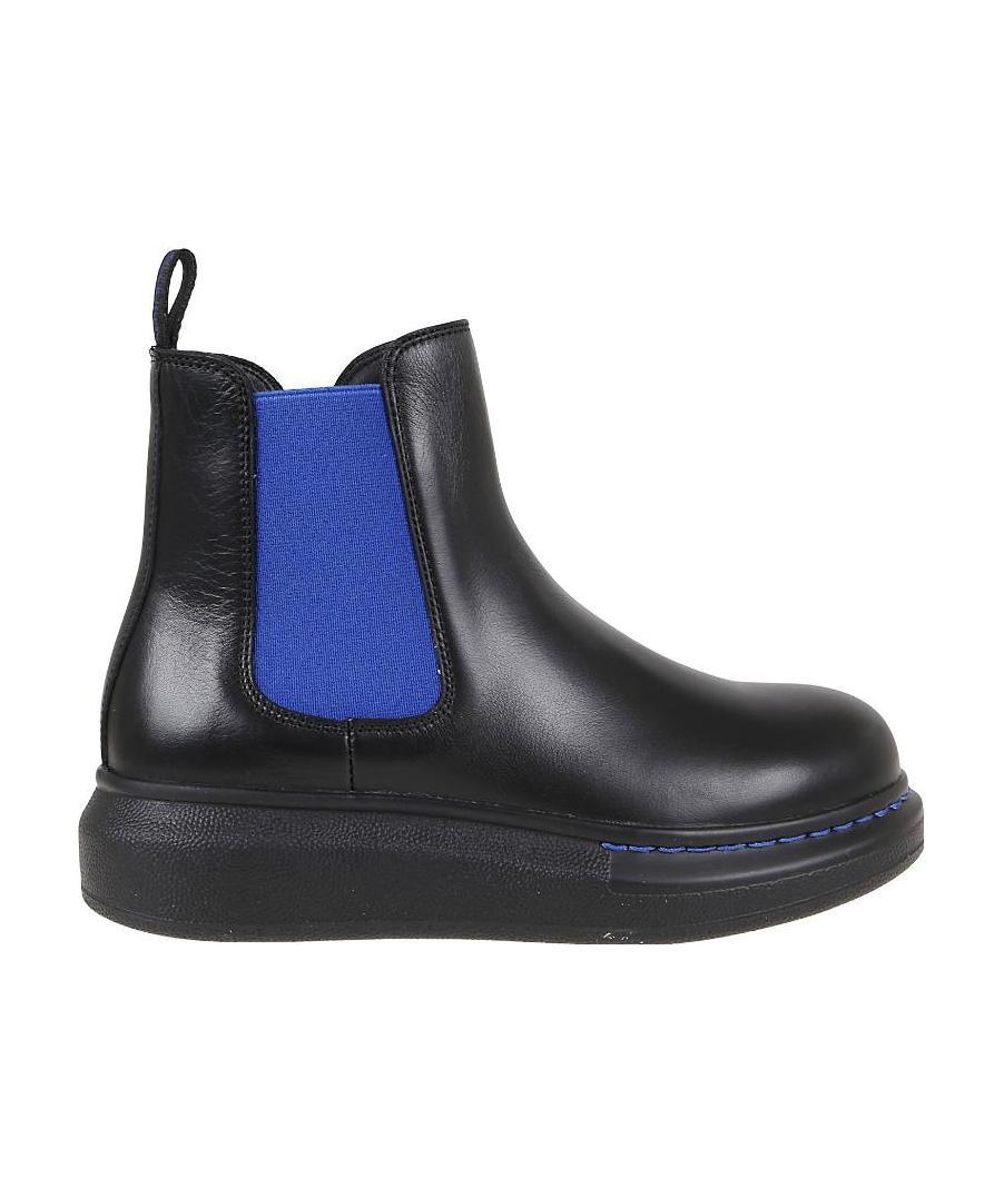 Alexander Mcqueen Kids Two-toned Ankle Boots In Black