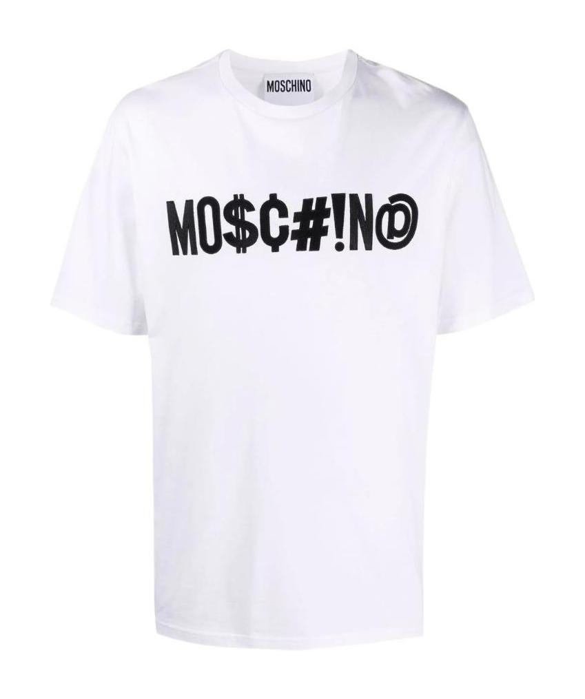 Moschino Symbols Logo-embroidered Boxy T-shirt In White