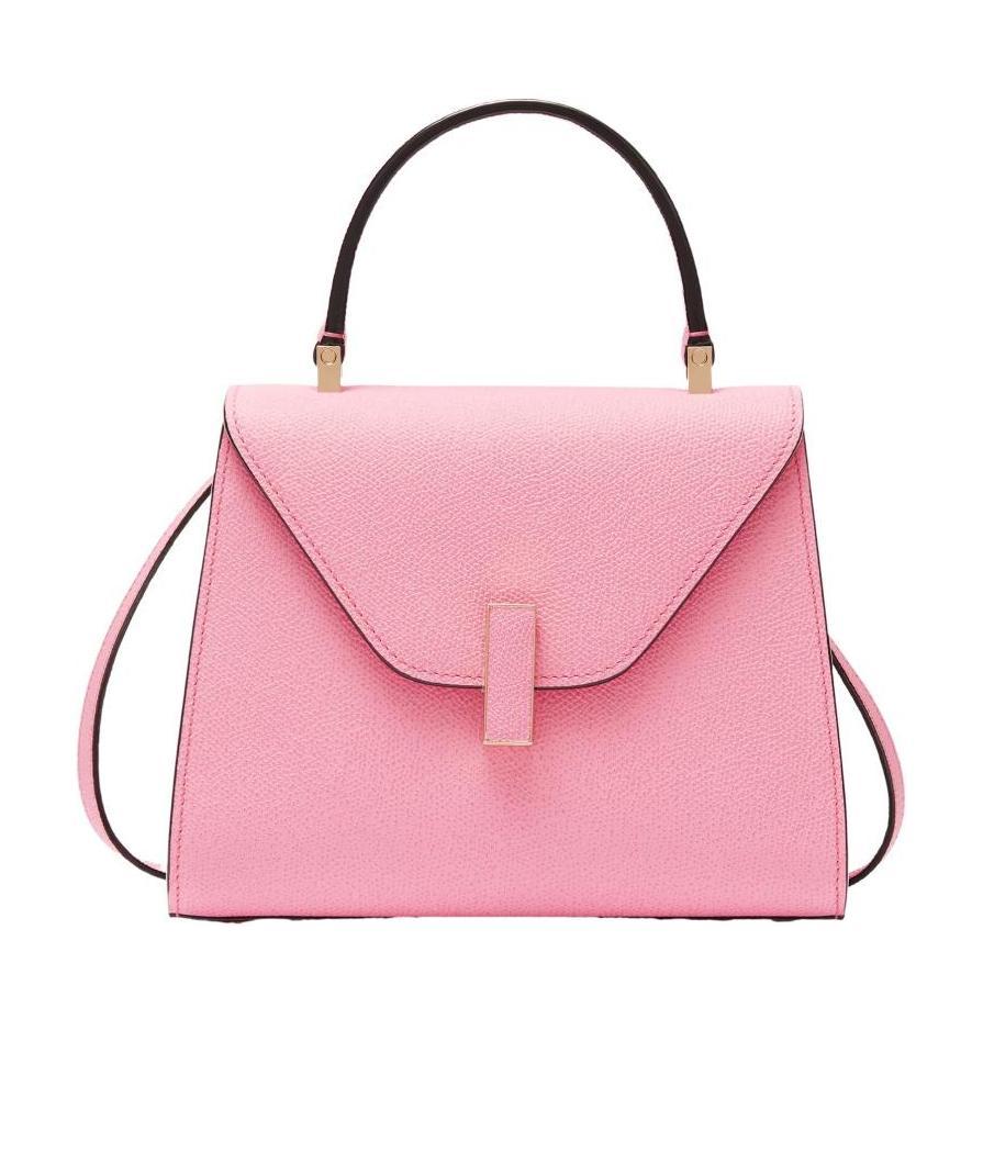 Valextra Logo Shoulder Bag In Pink