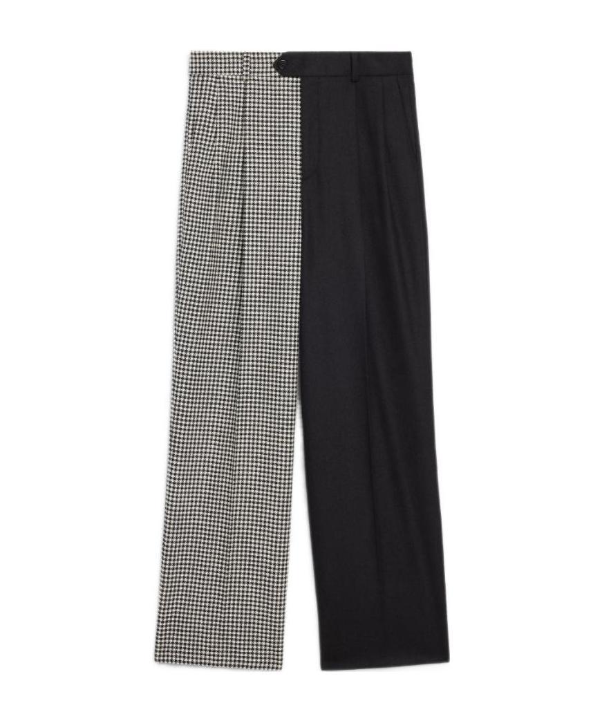 Celine Wool Splicing Details Casual Pants In Black