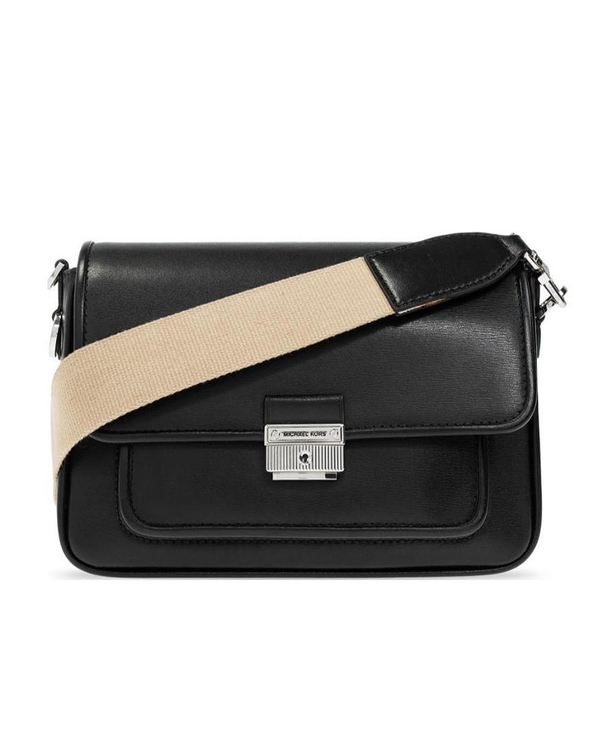 Michael Michael Kors Textured Leather Crossbody Bag In Black
