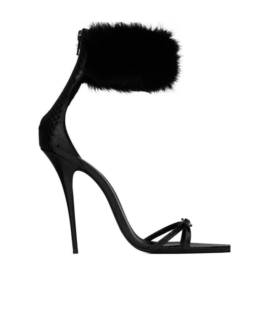 Saint Laurent Satine Sandals In Lacquered Ayers