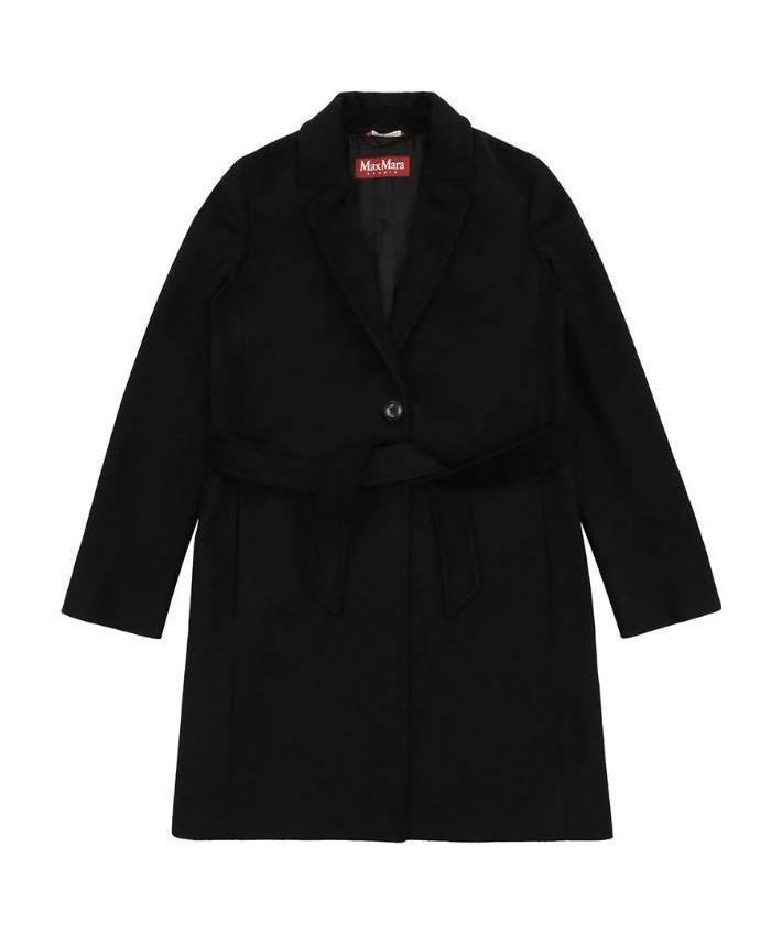 Max Mara Belt Coat In Black