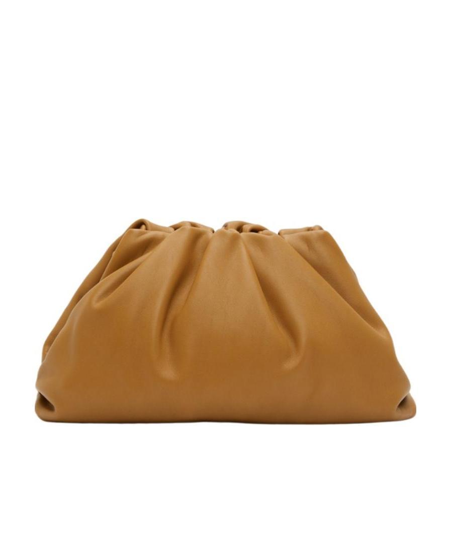 Bottega Veneta Pouch Leather Clutch Bag In Brown