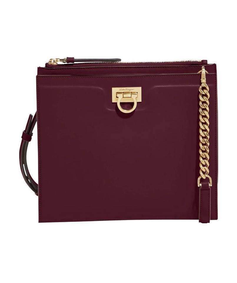 Ferragamo Trifold Cross-body Bag In Red