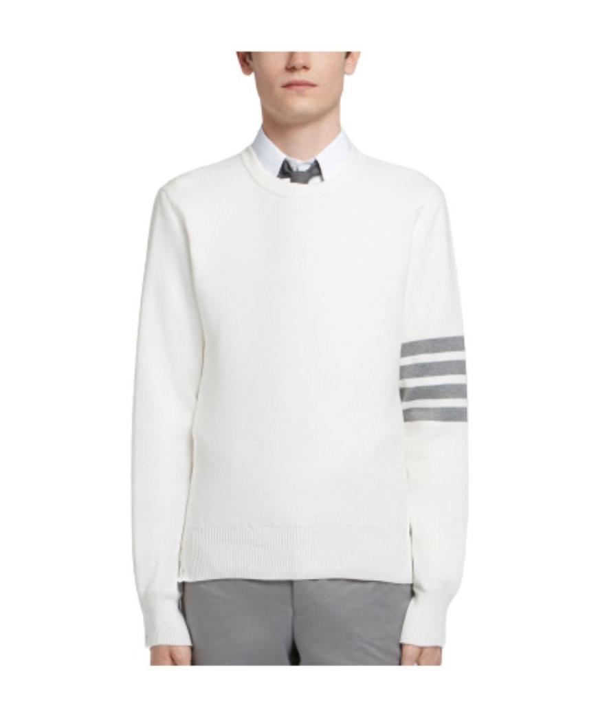 THOM BROWNE THOM BROWNE 4-BAR CREWNECK KNIT JUMPER